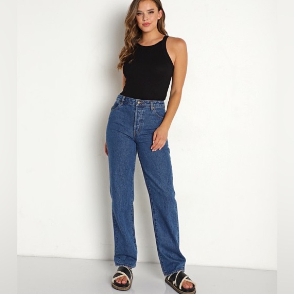 ROLLA’S High Rise Classic Straight Jean in Blue Size 25 - Picture 2 of 10